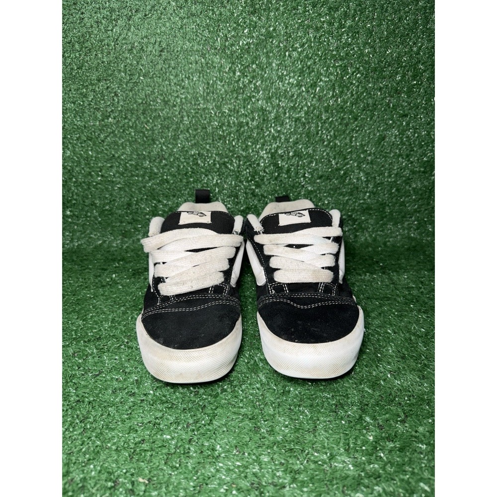 Vans Knu School Women Size 6.5 Black White Casual Skate Shoe Chunky Logo Sneaker - Picture 5 of 9